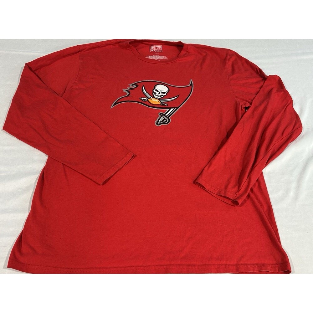 Tampa Bay Buccaneers NFL Pro Line Fanatics Womens L Red Long Sleeve Relaxed Tee